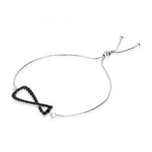 Midnight Bracciale regolabile in argento 925 con spinello