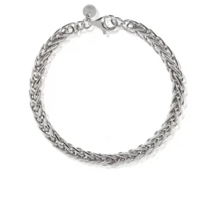 Bianca Bracciale maglia a spiga in argento 925