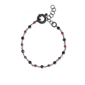 Midnight Bracciale in argento 925 e pietre naturali