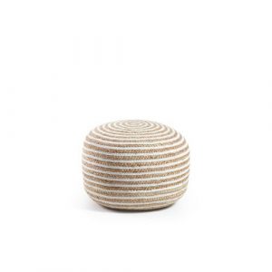 Cogal Home Lineas Pouf in iuta e cotone