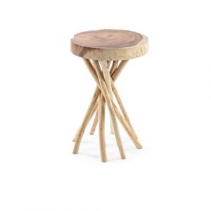 Cogal Home Solida Tavolino con piano mungur e gambe in rami