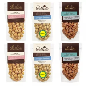 Joe & Seph's Kit Cheers 6 sacchetti popcorn gourmet 3 gusti 5% alcool