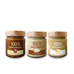 100% Creme Bio Crema arachidi, mandorle, nocciole
