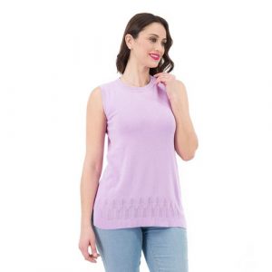 Isaac Mizrahi Live! Top in maglia smanicato girocollo