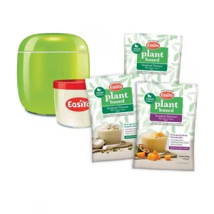 EasiYo Yogurtiera da 1kg, 2 barattoli e 2kg yogurt gusto a scelta