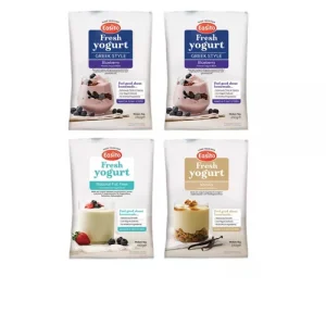 EasiYo 4 Kg di yogurt: stile greco Mirtillo, magro naturale, vaniglia