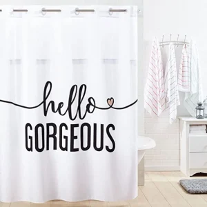 Hookless Hello Gorgeous Tenda doccia idrorepellente senza ganci