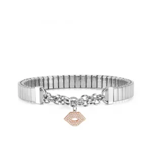 Nomination Italy Bracciale estensibile catenina con charm e zircone