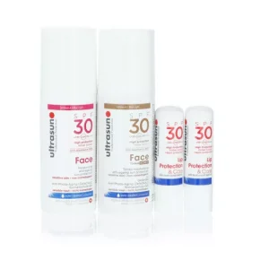 Ultrasun 2 solari viso e 2 solari labbra SPF30