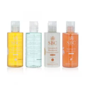 SBC 4 prodotti corpo: shampoo, balsamo, bagnoschiuma e idratante