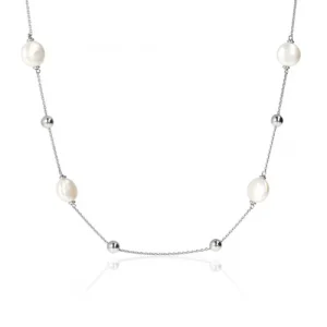 Perlaviva Collana in argento 925 con perle coltivate