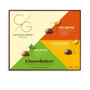 Cioccolato Gourmet Chocoshaker 18 praline: Gin Tonic, Negroni, Mojito