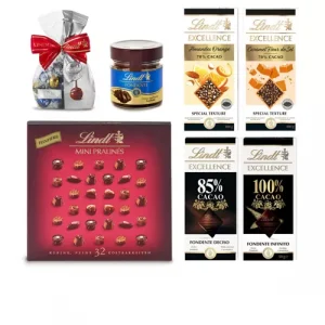 Lindt Set scorta Fondente con Praline Lindor Dark (7pz)