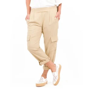 Olly Doo Pantaloni cargo in lino e viscosa