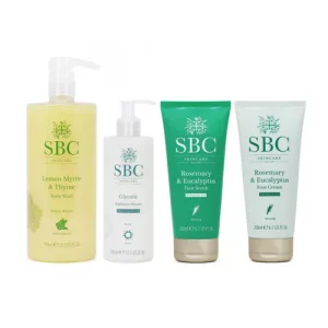 SBC Kit 4 prodotti viso, corpo, piedi esfoliazione e idratazione