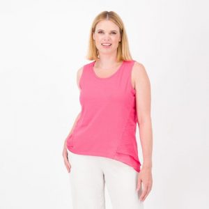 COLOUR LAB Top smanicato in cotone