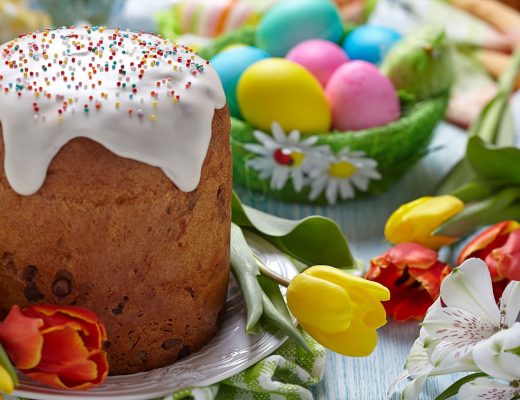 torta con le uova di pasqua